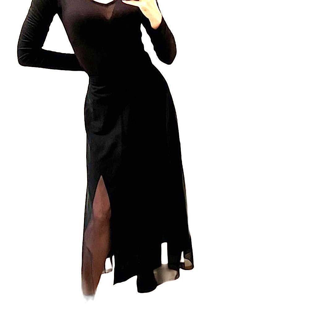 Tadashi Mesh Layered Black Maxi Evening Skirt Appx Size Medium